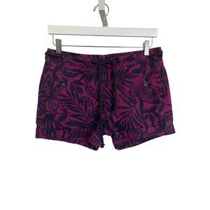Loft Violet Palm Print Shorts